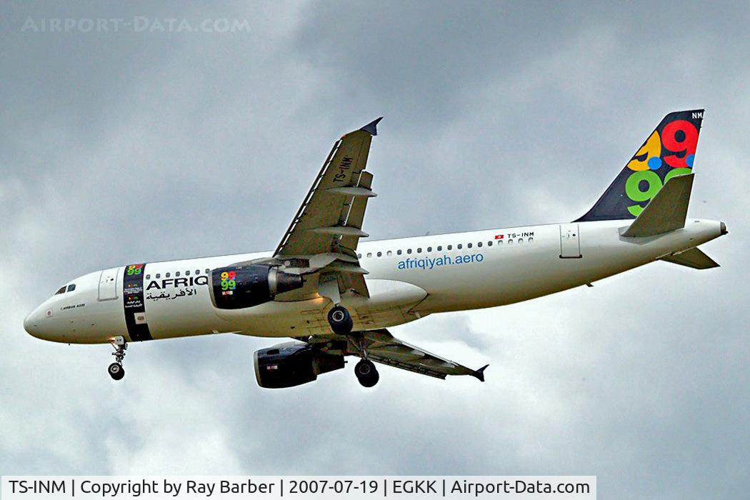 TS-INM, 1991 Airbus A320-211 C/N 246, Airbus A320-211 [0246] (Afriqiyah Airways) Gatwick~G 19/07/2007