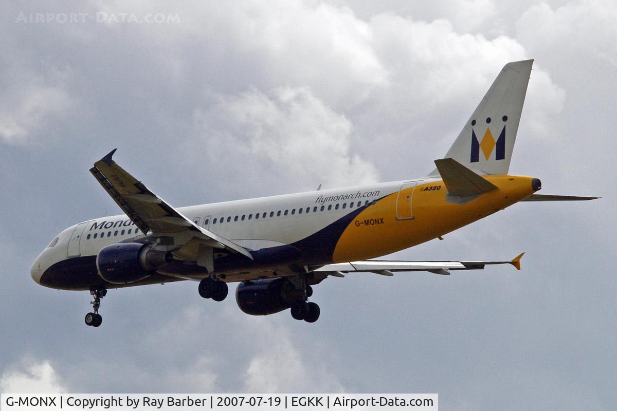 G-MONX, 1992 Airbus A320-212 C/N 392, Airbus A320-212 [0392] (Monarch Airlines) Gatwick~G 19/07/2007
