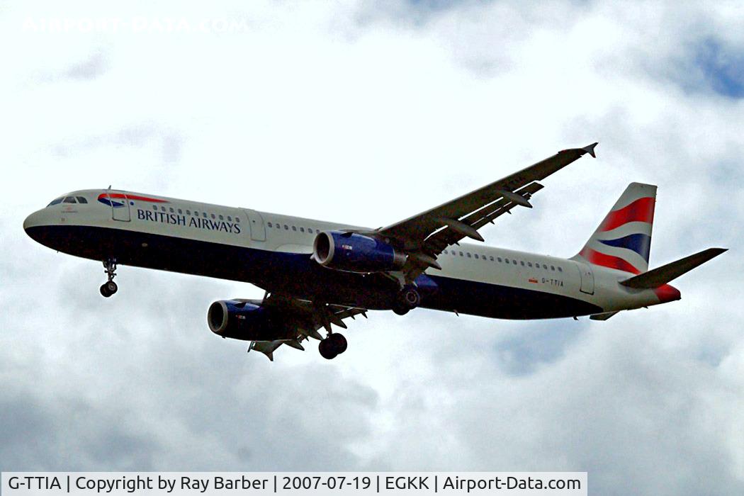 G-TTIA, 2001 Airbus A321-231 C/N 1428, Airbus A321-231 [1428] (GB Airways) Gatwick~G 19/07/2007