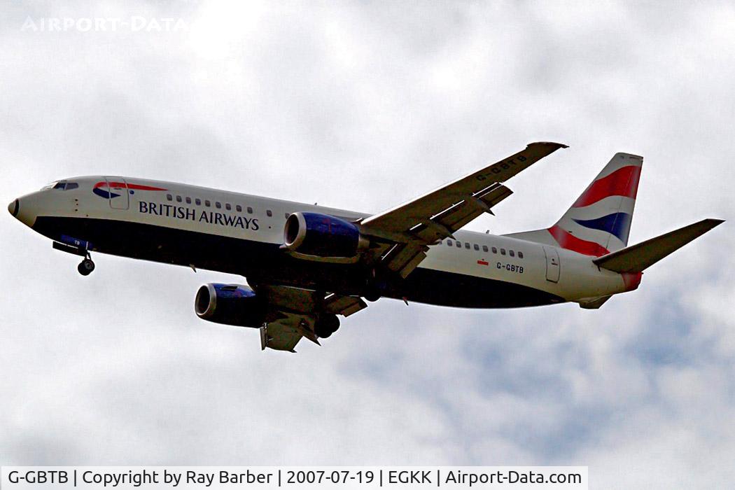 G-GBTB, 1993 Boeing 737-436 C/N 25860, Boeing 737-436 [25860] (British Airways) Gatwick~G 19/07/2007