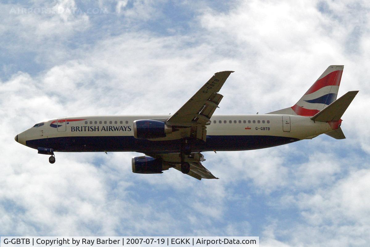 G-GBTB, 1993 Boeing 737-436 C/N 25860, Boeing 737-436 [25860] (British Airways) Gatwick~G 19/07/2007