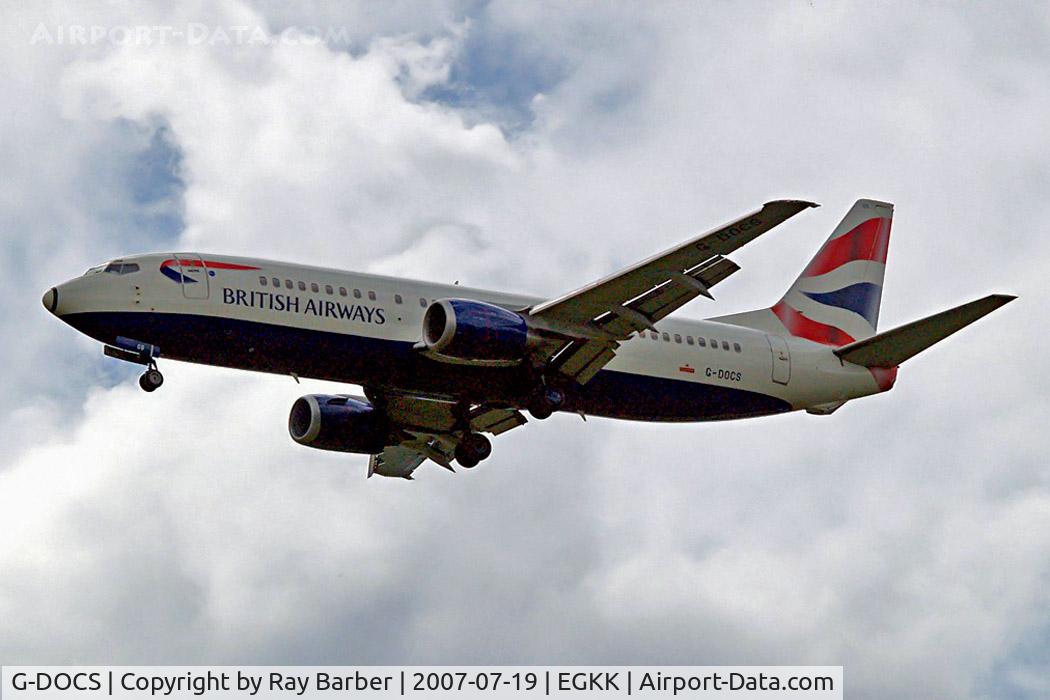 G-DOCS, 1992 Boeing 737-436 C/N 25852, Boeing 737-436 [25852] (British Airways) Gatwick~G 19/07/2007