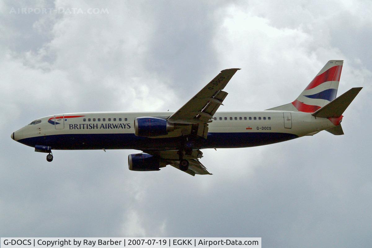 G-DOCS, 1992 Boeing 737-436 C/N 25852, Boeing 737-436 [25852] (British Airways) Gatwick~G 19/07/2007