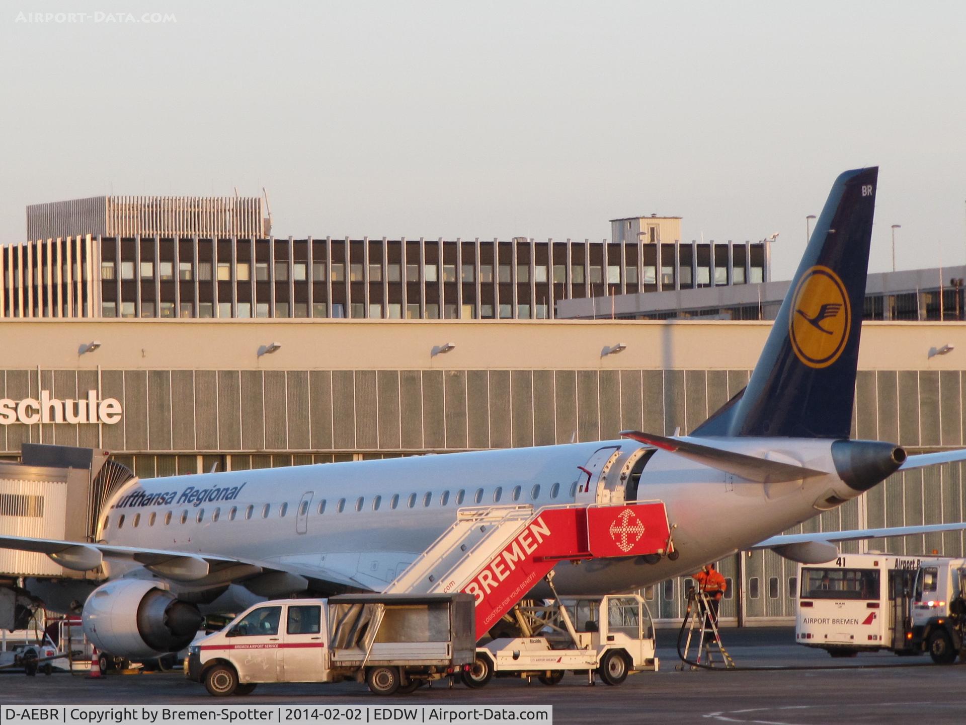 D-AEBR, 2012 Embraer 195LR  (ERJ-190-200LR) C/N 19000558, Lufthansa Regional
Embraer ERJ-195