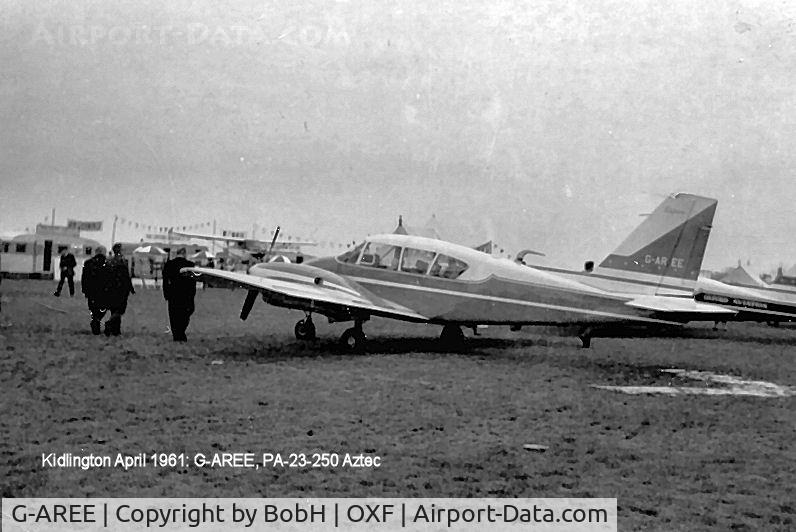 G-AREE, 1960 Piper PA-23-250 Aztec C/N 27-329, G-AREE at Kidlington, April 1961.
