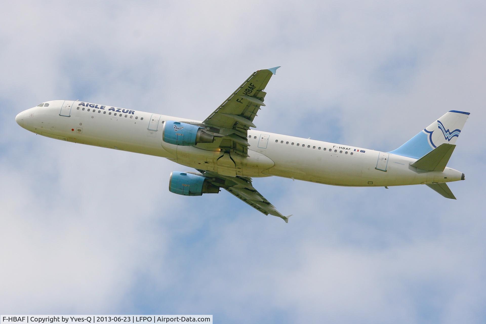 F-HBAF, 1999 Airbus A321-211 C/N 1006, Airbus A321-211, Take off Rwy 24, Paris-Orly Airport (LFPO-ORY)