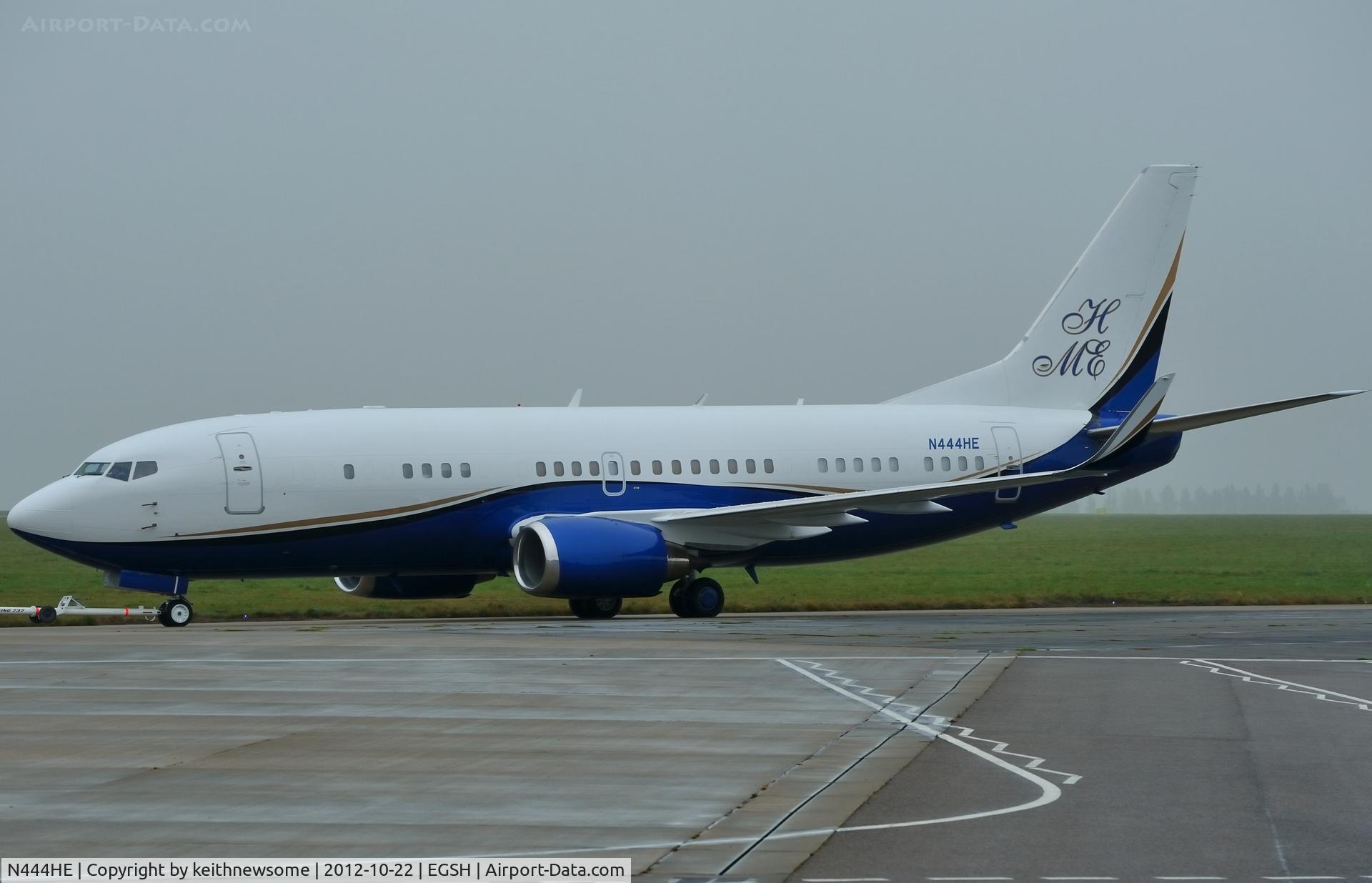 N444HE, 1987 Boeing 737-300 C/N 23800, Towed from re-spray !