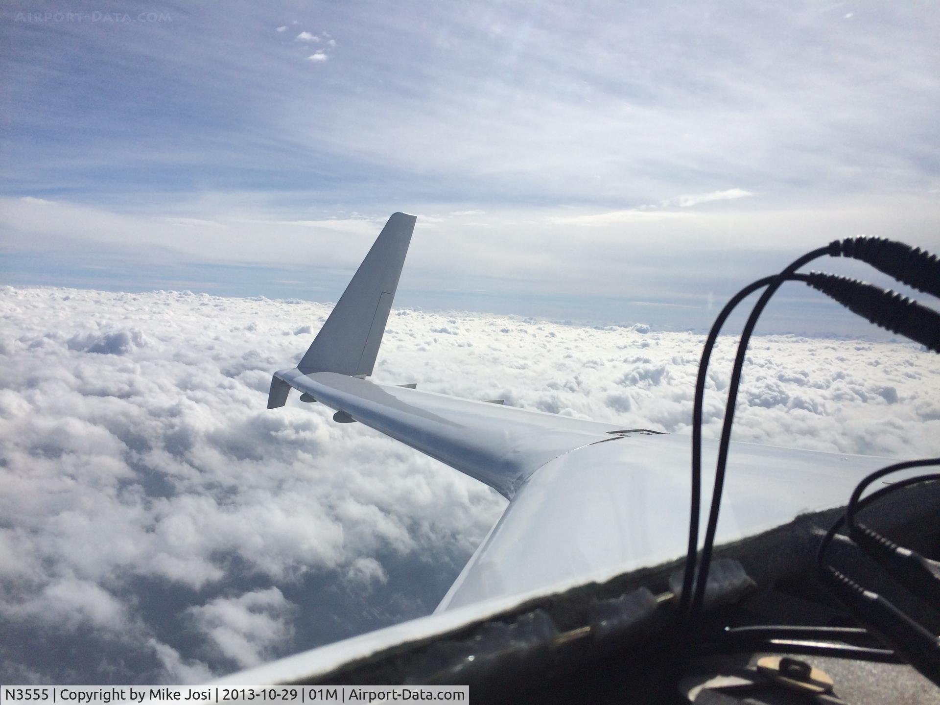N3555, 2001 Rutan Long-EZ C/N 1 (N3555), VariEze en route over Tennessee (01M to KSJS)