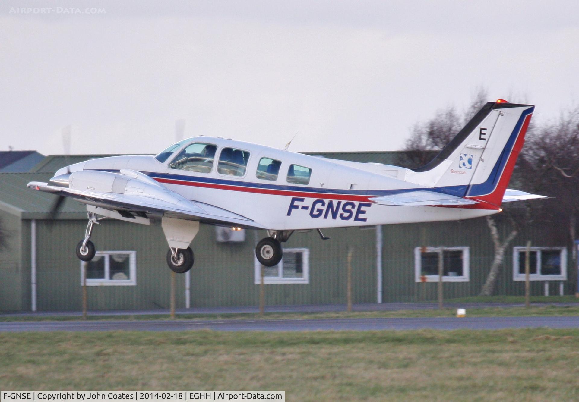 F-GNSE, Beech 58 Baron C/N TH-1705, Departing after a very short visit