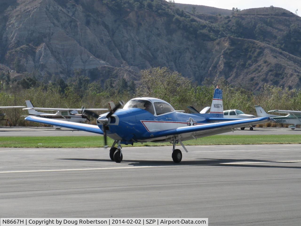 N8667H, 1947 North American Navion C/N NAV-4-667, 1947 North American NAVION, Continental IO-520 285 Hp, Young Eagles flight, landing roll Rwy 04