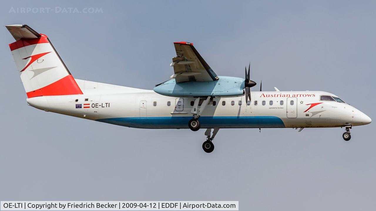 OE-LTI, 1997 De Havilland Canada DHC-8-314Q Dash 8 C/N 466, on final at Frankfurt