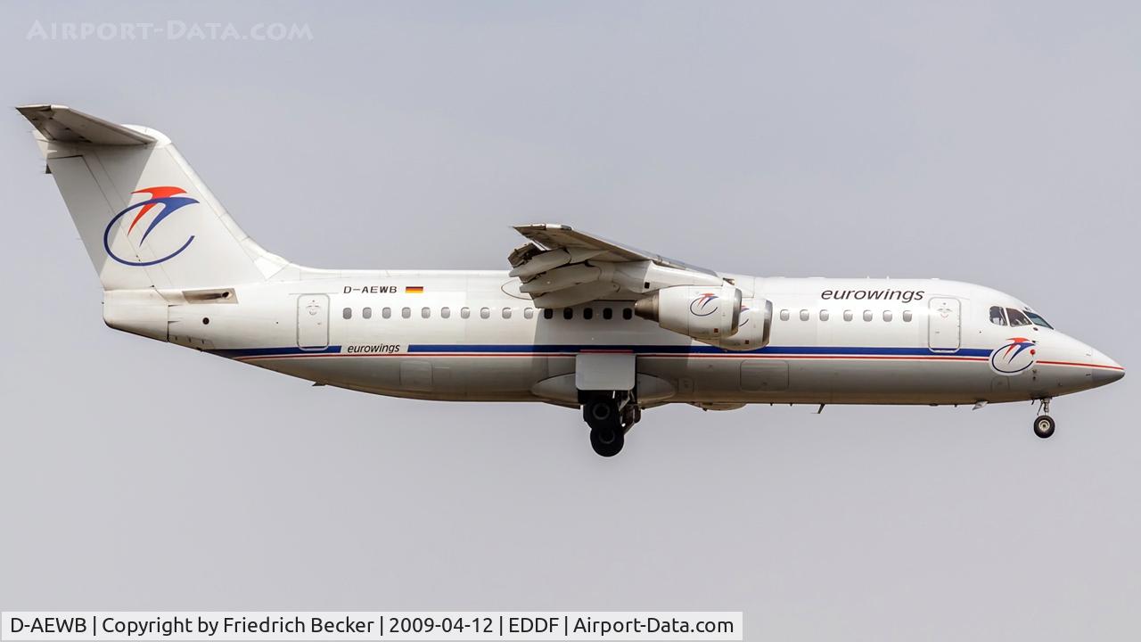D-AEWB, 1990 British Aerospace BAe.146-300 C/N E3183, on final at Frankfurt