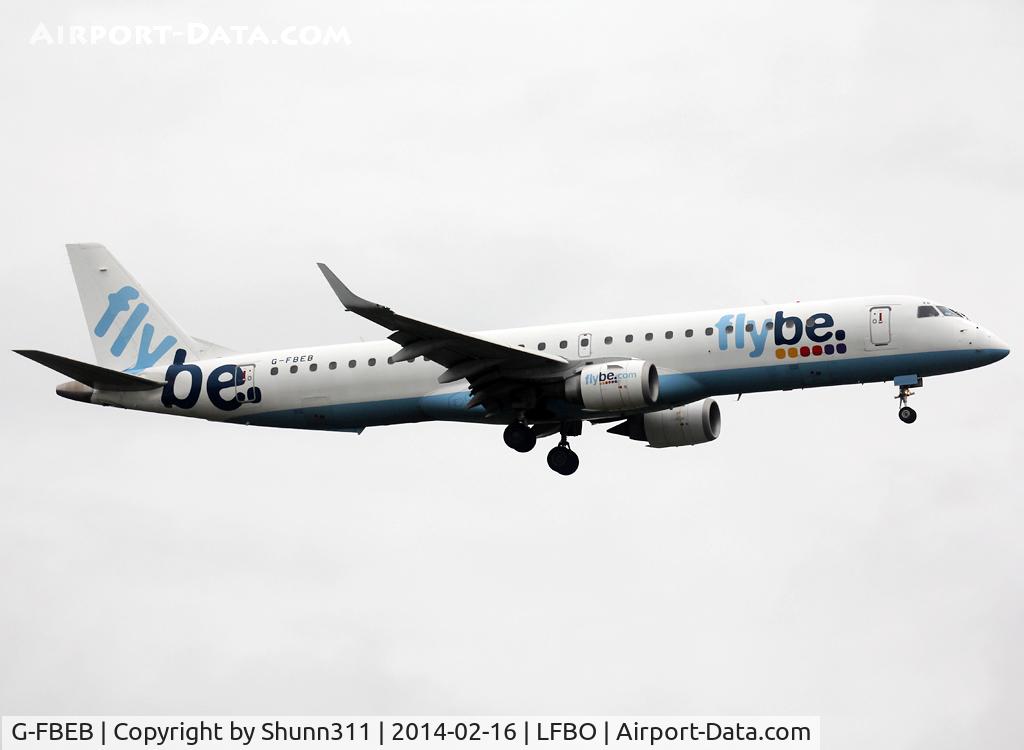 G-FBEB, 2006 Embraer 195LR (ERJ-190-200LR) C/N 19000057, Landing rwy 14R