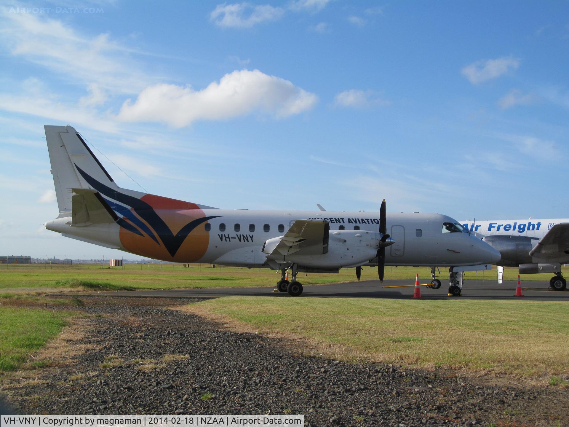 VH-VNY, 1997 Saab 340B C/N 340B-421, Better close up of this machine. visiting nz on a gokf tour charter..