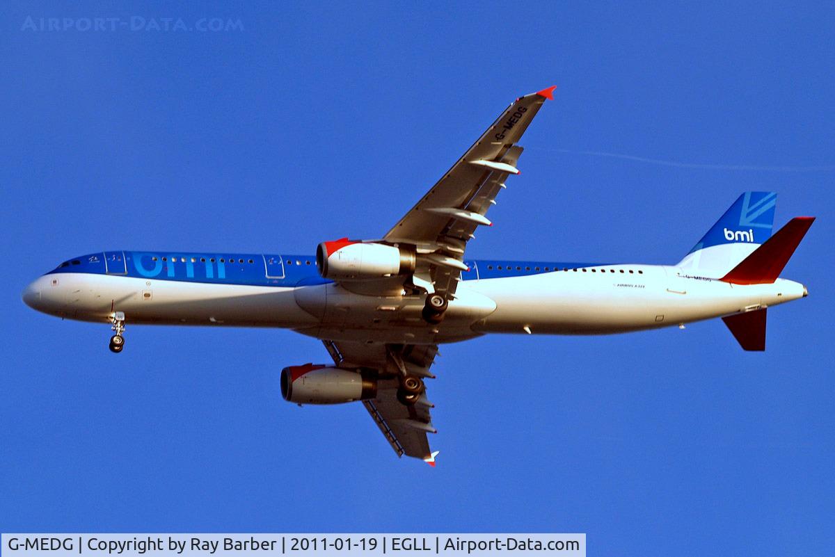 G-MEDG, 2002 Airbus A321-231 C/N 1711, Airbus A321-231 [1711] (bmi British Midland) Home~G 19/01/2011