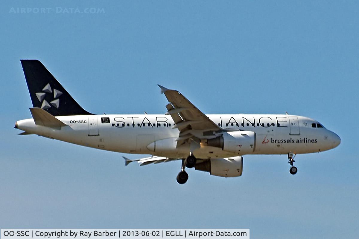 OO-SSC, 1999 Airbus A319-112 C/N 1086, Airbus A319-112 [1086] (Brussels Airlines) Home~G 02/06/2013