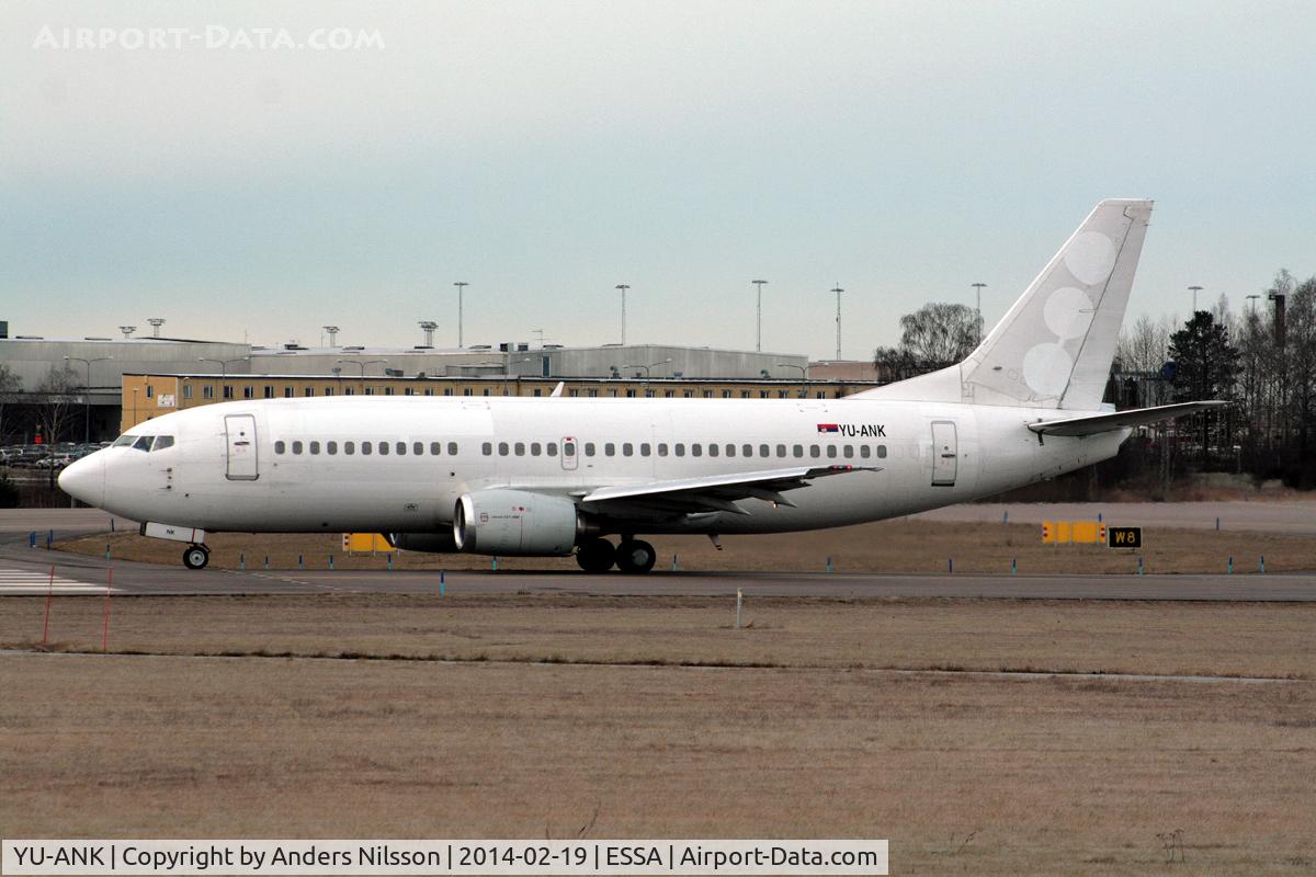YU-ANK, 1986 Boeing 737-3H9 C/N 23715/1310, Lining up runway 19L.