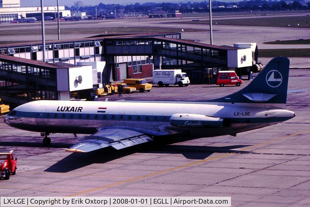 LX-LGE, 1969 Sud Aviation SE-210 Caravelle VI-R C/N 234, LX-LGE in LHR