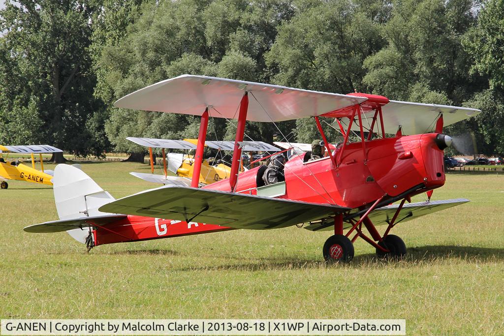 G-ANEN, 1942 De Havilland DH-82A Tiger Moth II C/N 85418, De Havilland DH-82A Tiger Moth II at The De Havilland Moth Club's 28th International Moth Rally at Woburn Abbey. August 2013.