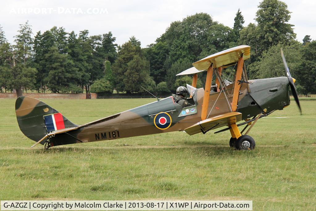 G-AZGZ, 1944 De Havilland DH-82A Tiger Moth II C/N 86489, De Havilland DH-82A Tiger Moth II at The De Havilland Moth Club's 28th International Moth Rally at Woburn Abbey. August 2013.