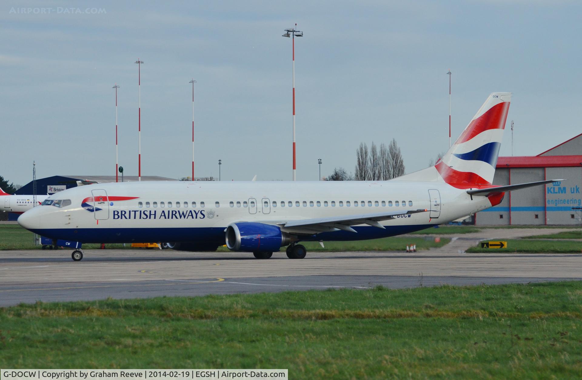 G-DOCW, 1992 Boeing 737-436 C/N 25856, About to depart.