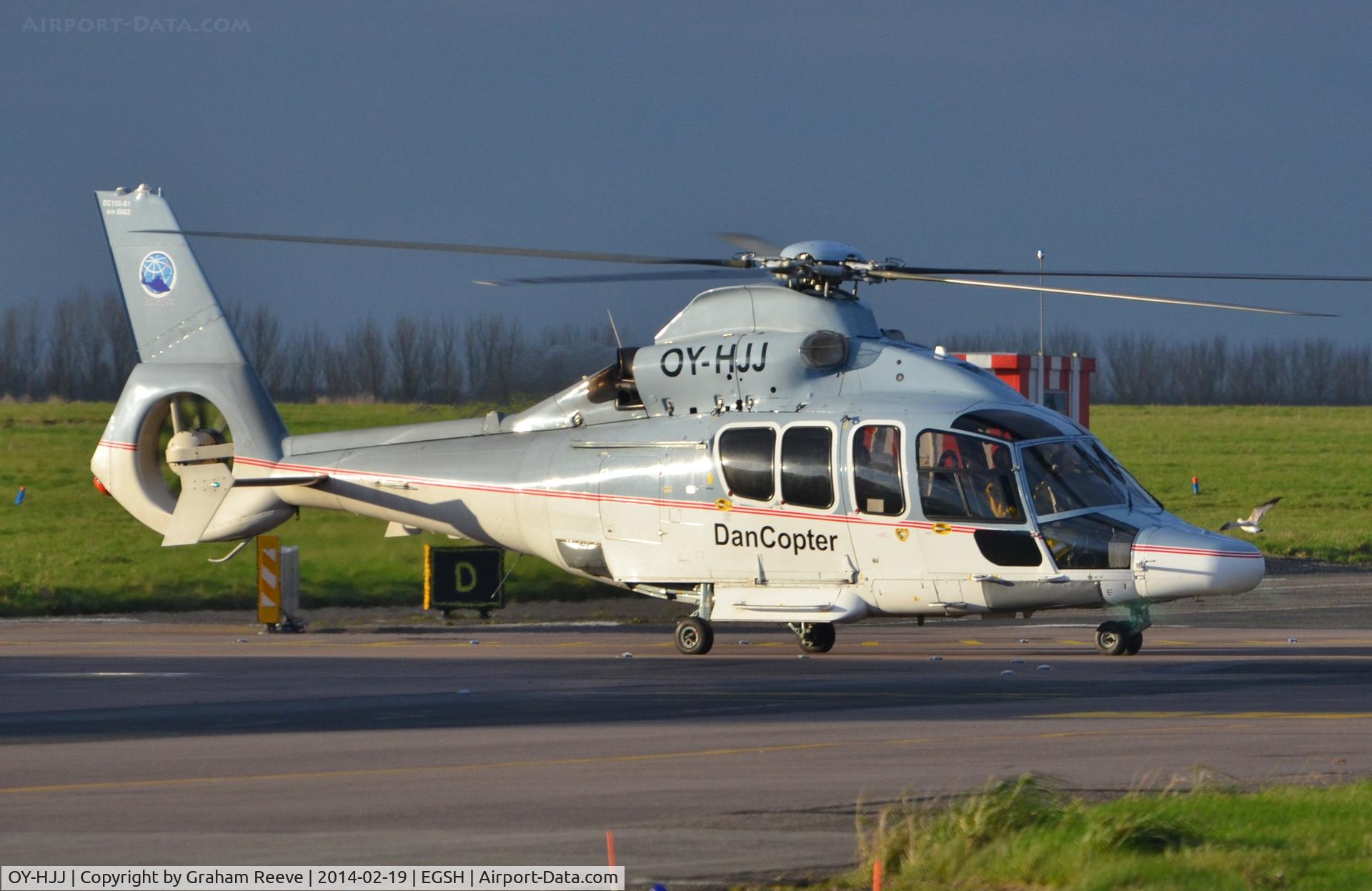 OY-HJJ, 2003 Eurocopter EC-155B-1 C/N 6662, About to depart.