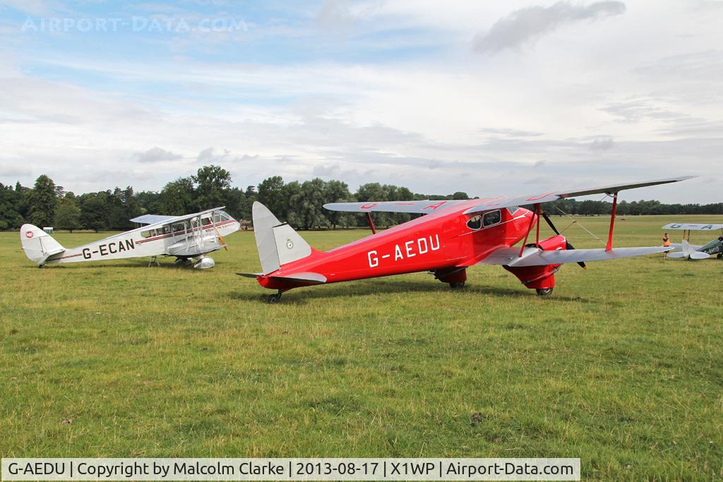G-AEDU, 1937 De Havilland DH-90A Dragonfly C/N 7526, De Havilland DH-90 Dragonfly at The De Havilland Moth Club's 28th International Moth Rally at Woburn Abbey. August 2013.