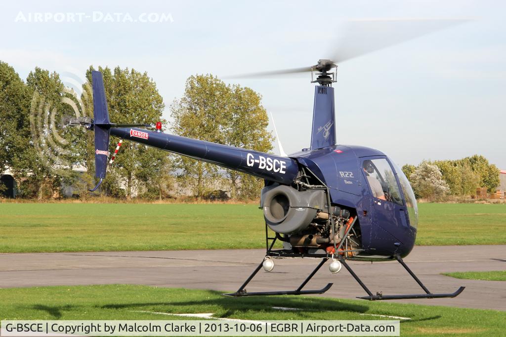 G-BSCE, 1989 Robinson R22 Beta C/N 1245, Robinson R22 Beta at The Real Aeroplane Club's Pre-Hibernation Fly-In, Breighton Airfield, October 2013.