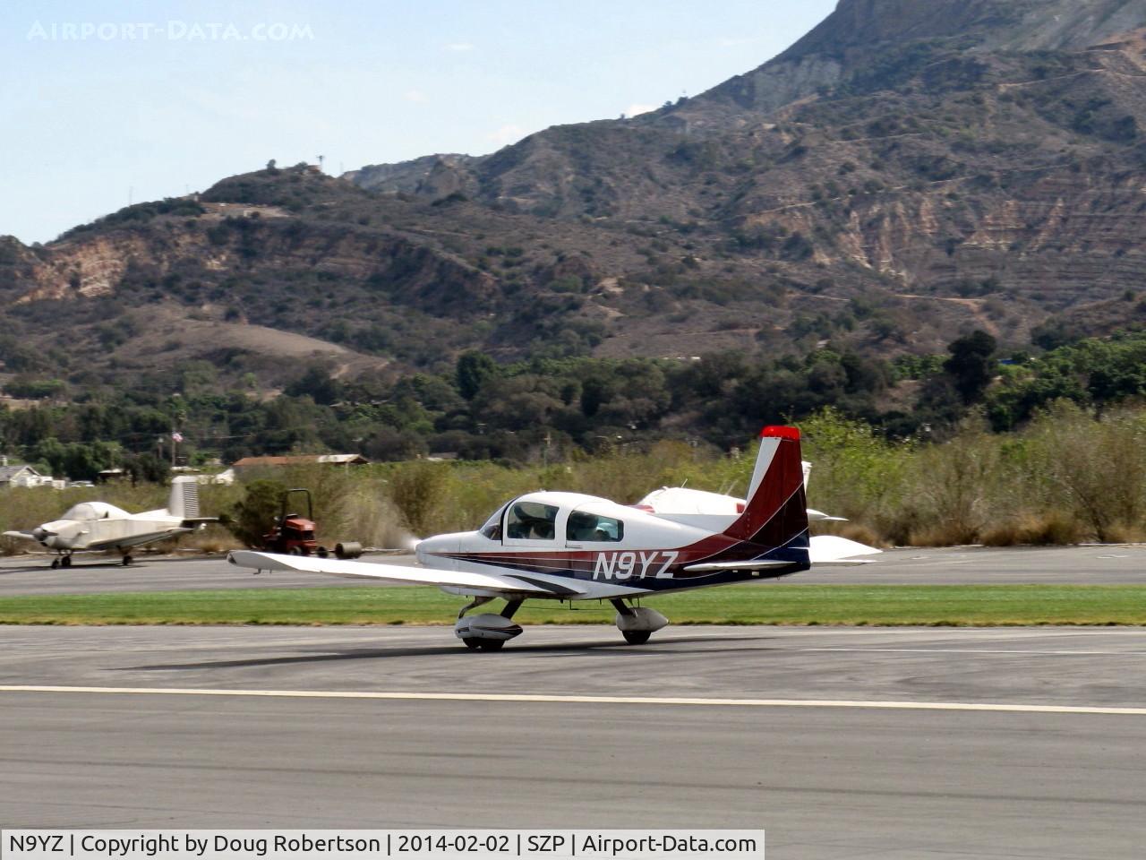 N9YZ, 1975 Grumman American AA-5A Cheetah C/N AA5-0822, 1975 Grumman American AA-5A CHEETAH, Lycoming O-320 150 Hp, Young Eagles flight, takeoff roll Rwy 04