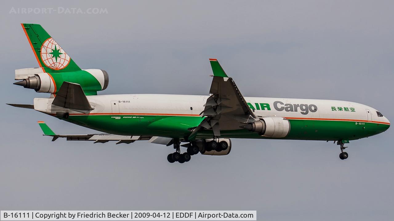 B-16111, 1998 McDonnell Douglas MD-11F C/N 48787, on final at Frankfurt