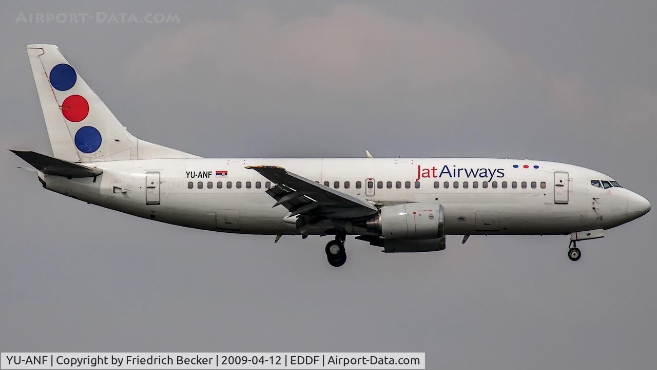 YU-ANF, 1985 Boeing 737-3H9 C/N 23330/1136, on final at Frankfurt