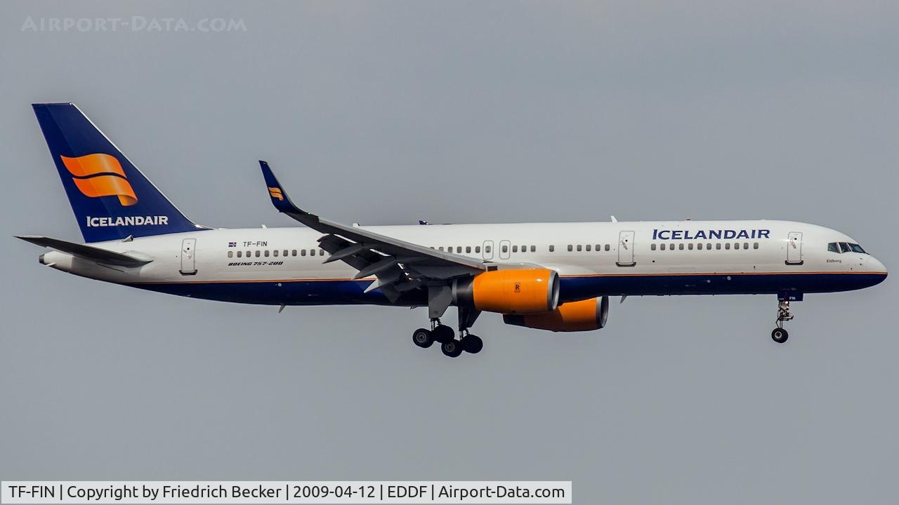 TF-FIN, 1997 Boeing 757-208 C/N 28989, on final at Frankfurt