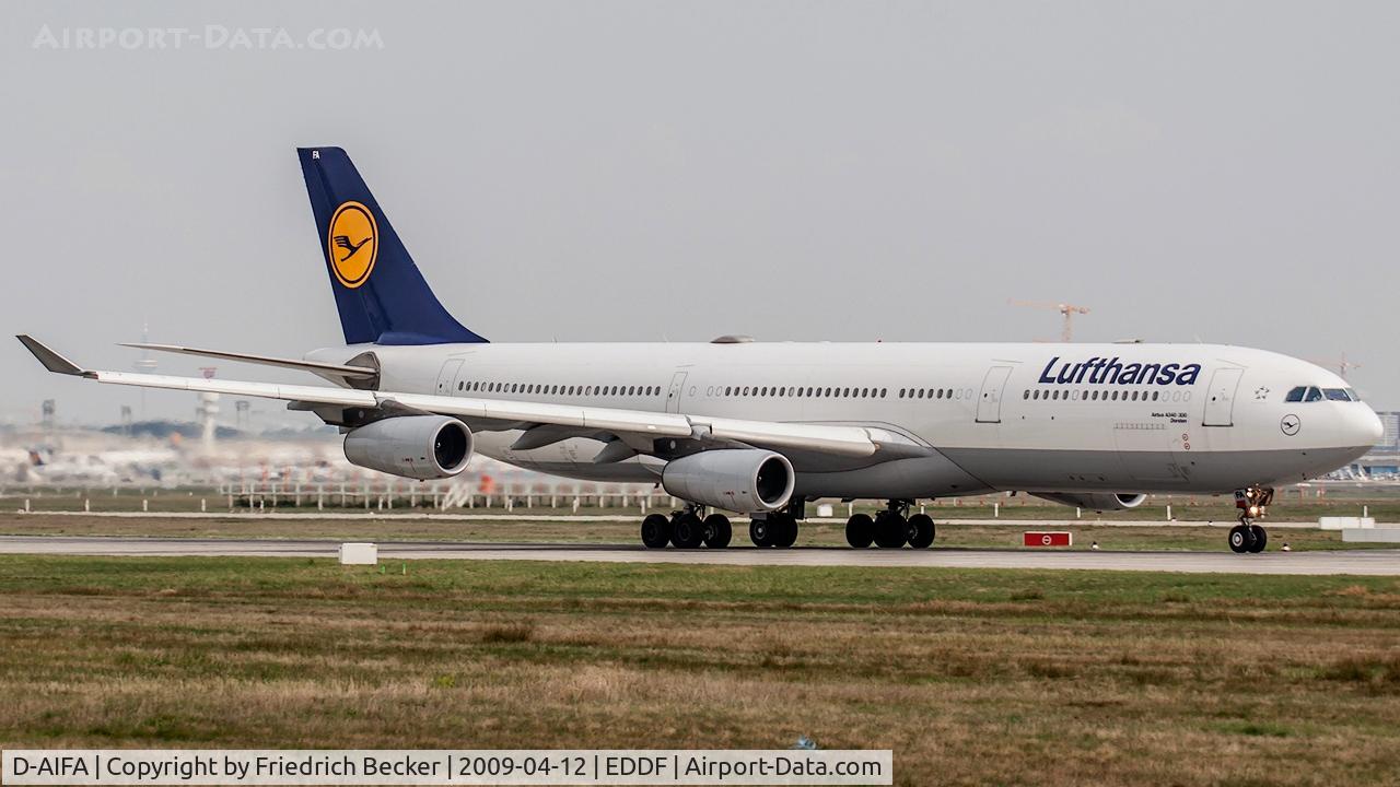 D-AIFA, 2000 Airbus A340-313X C/N 352, departure via RW18W