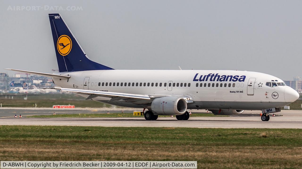 D-ABWH, 1989 Boeing 737-330 C/N 24284, departure via RW18W