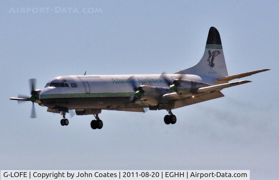 G-LOFE, 1966 Lockheed L-188C(A) Electra C/N 1144, Finals to 08