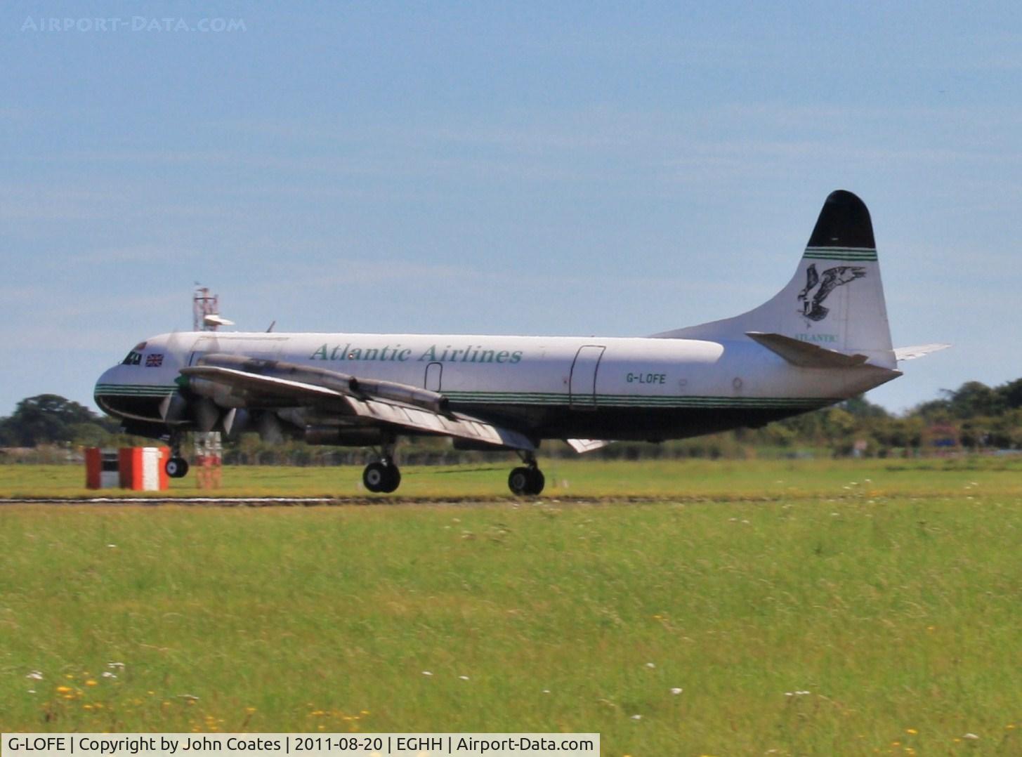 G-LOFE, 1966 Lockheed L-188C(A) Electra C/N 1144, Touchdown 08