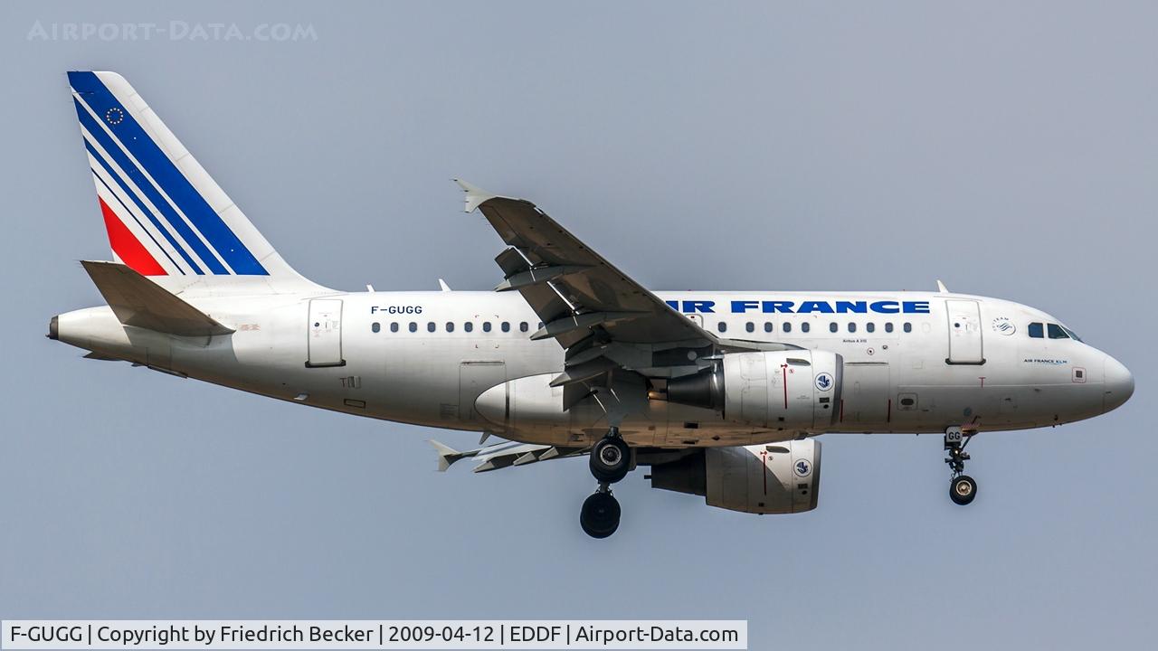 F-GUGG, 2004 Airbus A318-111 C/N 2317, on final at Frankfurt