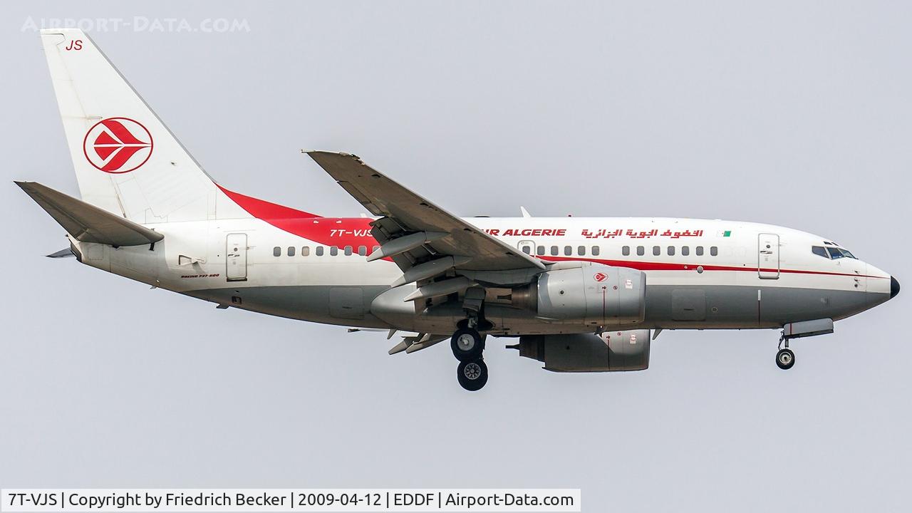 7T-VJS, 2002 Boeing 737-6D6 C/N 30210, on final at Frankfurt