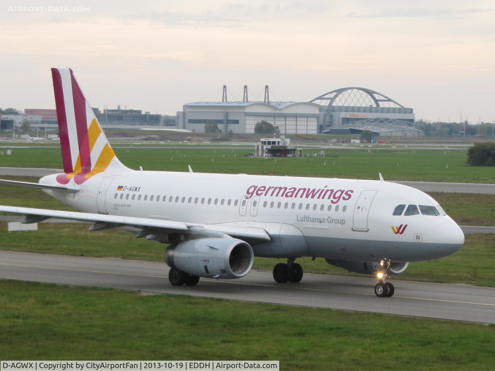 D-AGWX, 2013 Airbus A319-132 C/N 5569, Germanwings (GWI)