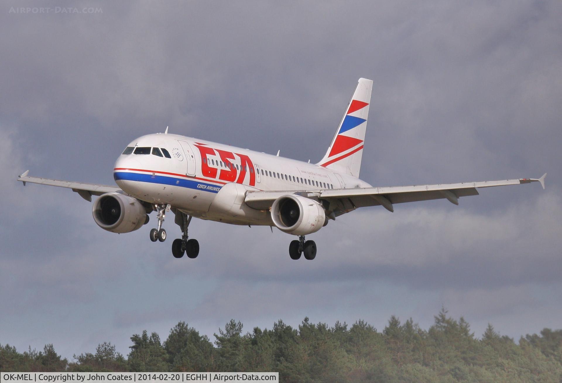 OK-MEL, 2007 Airbus A319-112 C/N 3094, On approach to 26