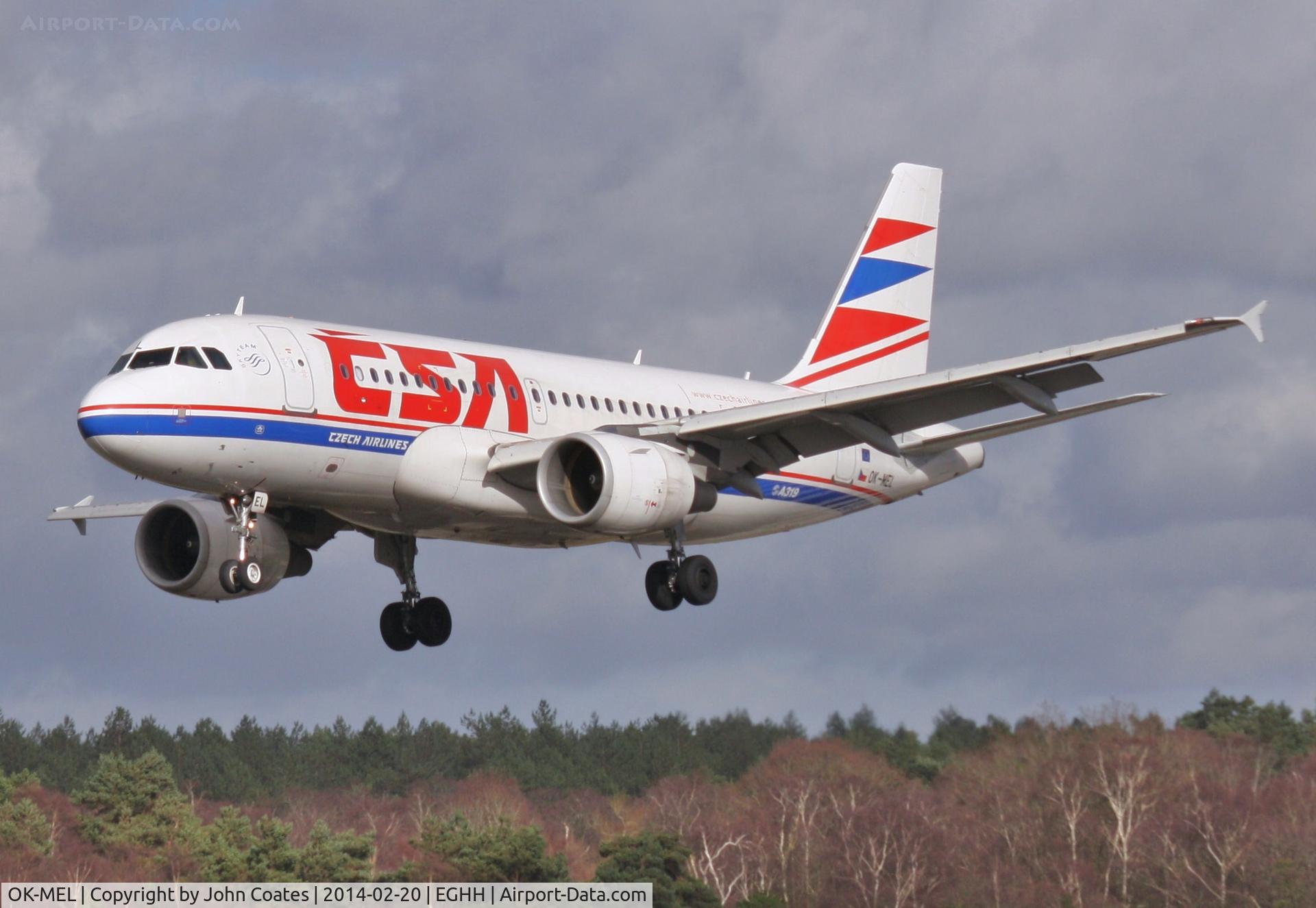 OK-MEL, 2007 Airbus A319-112 C/N 3094, On approach