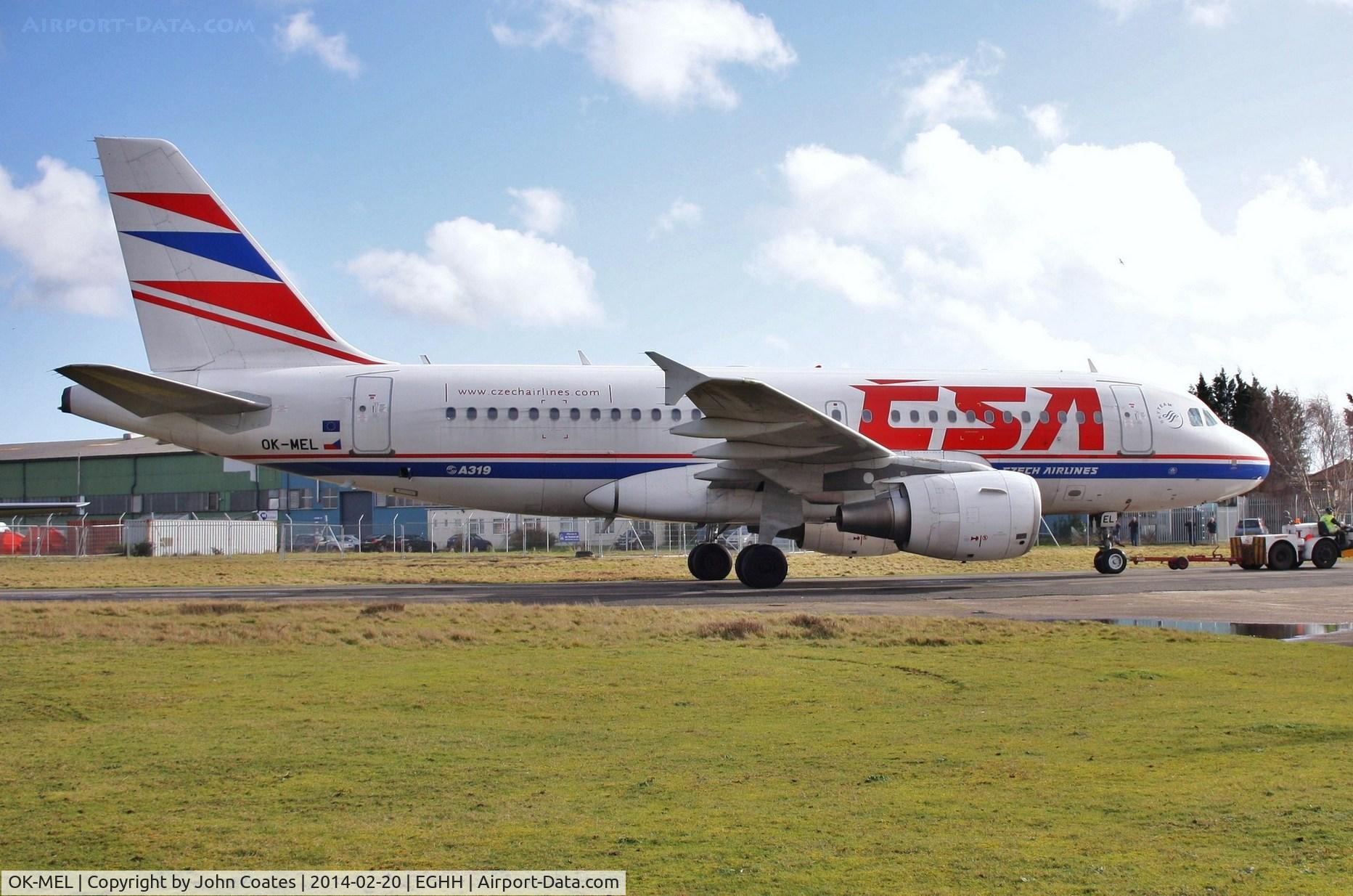 OK-MEL, 2007 Airbus A319-112 C/N 3094, Arriving at paintshop