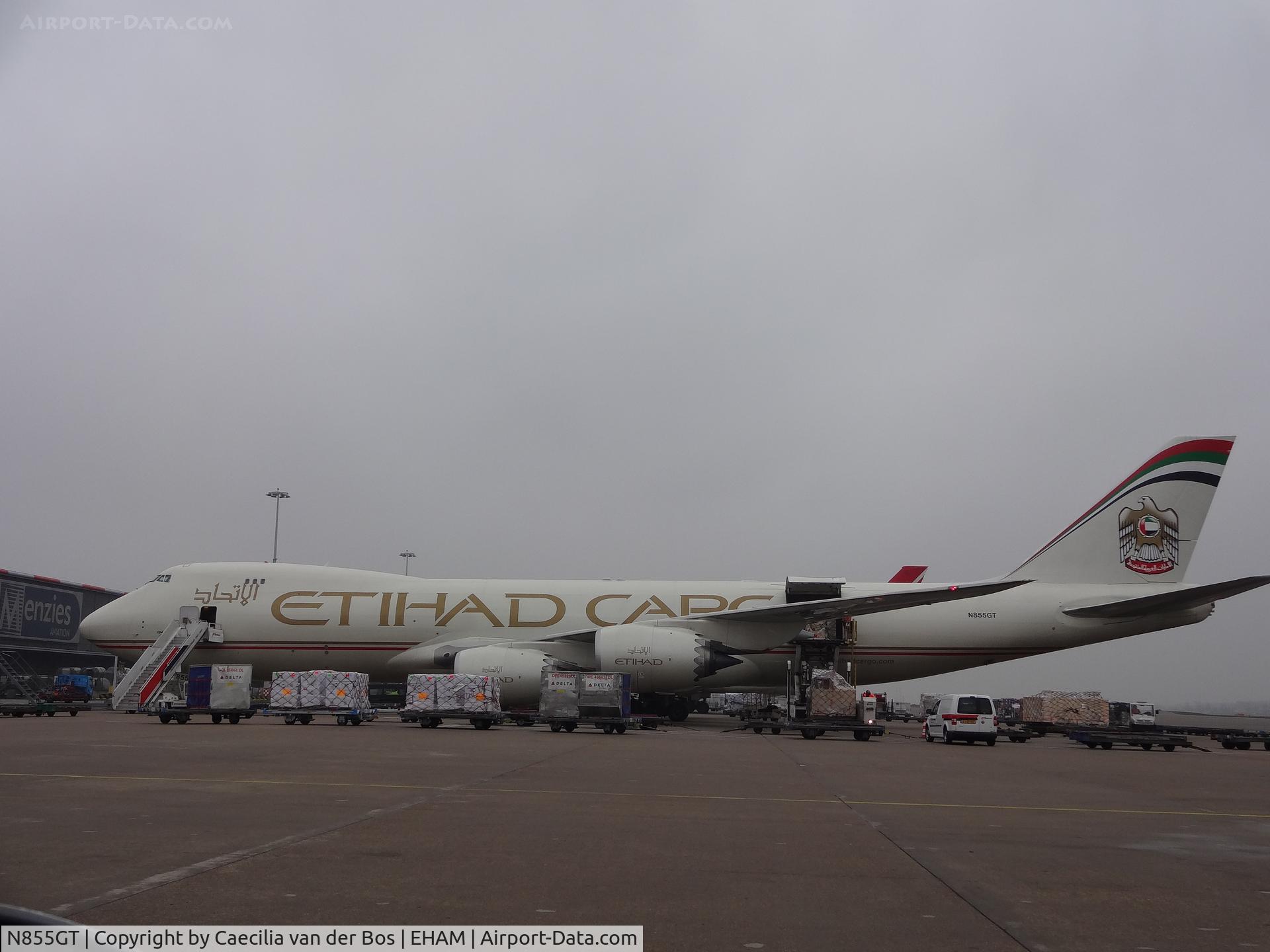 N855GT, 2013 Boeing 747-87UF C/N 37567, At Schiphol Airport