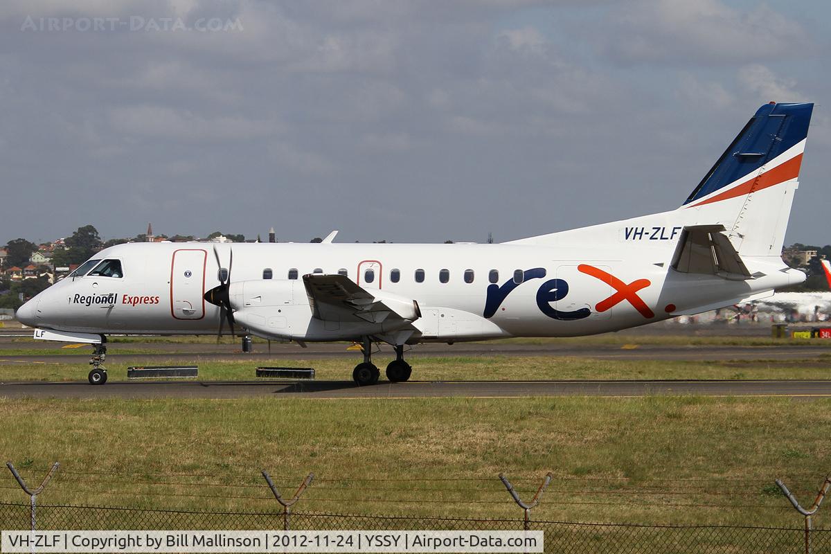 VH-ZLF, 1995 Saab 340B+ C/N 340B-374, taxi to 16L