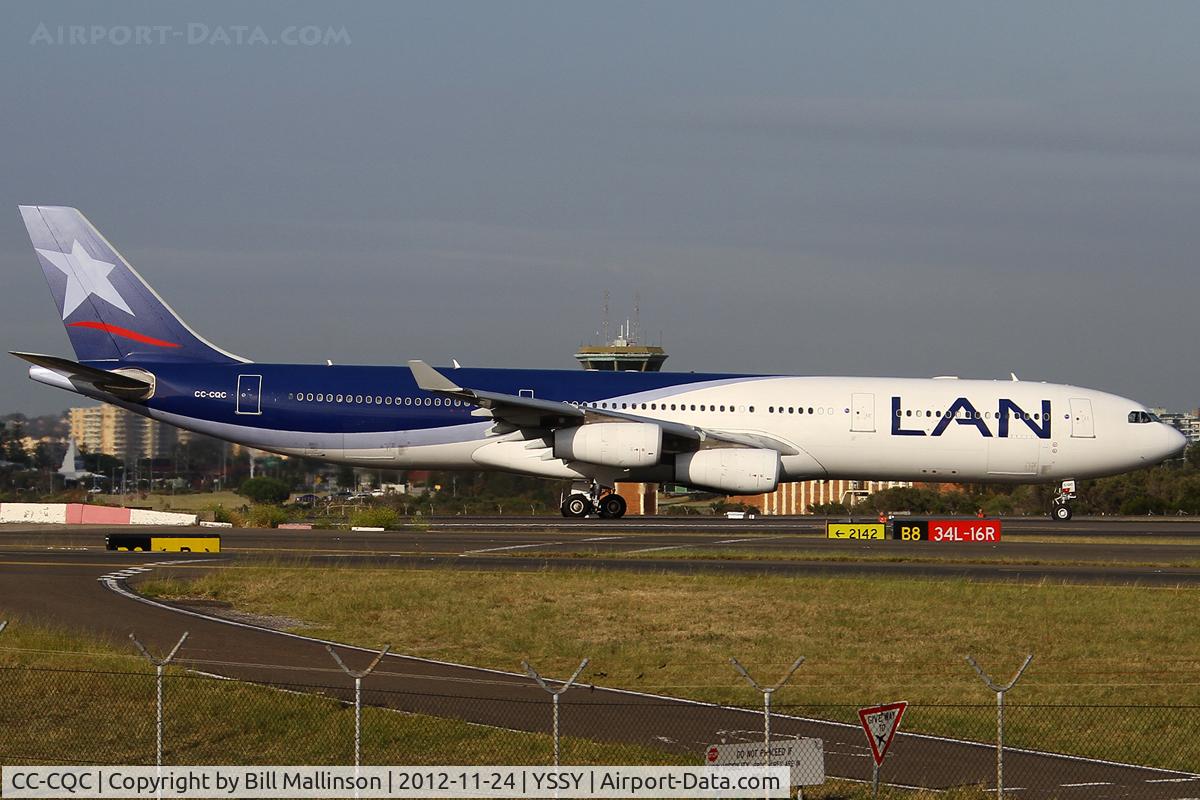 CC-CQC, 2000 Airbus A340-313X C/N 363, taxi from 34L