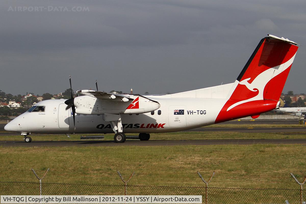 VH-TQG, 1996 De Havilland Canada DHC-8-201 Dash 8 C/N 430, taxi to 34R