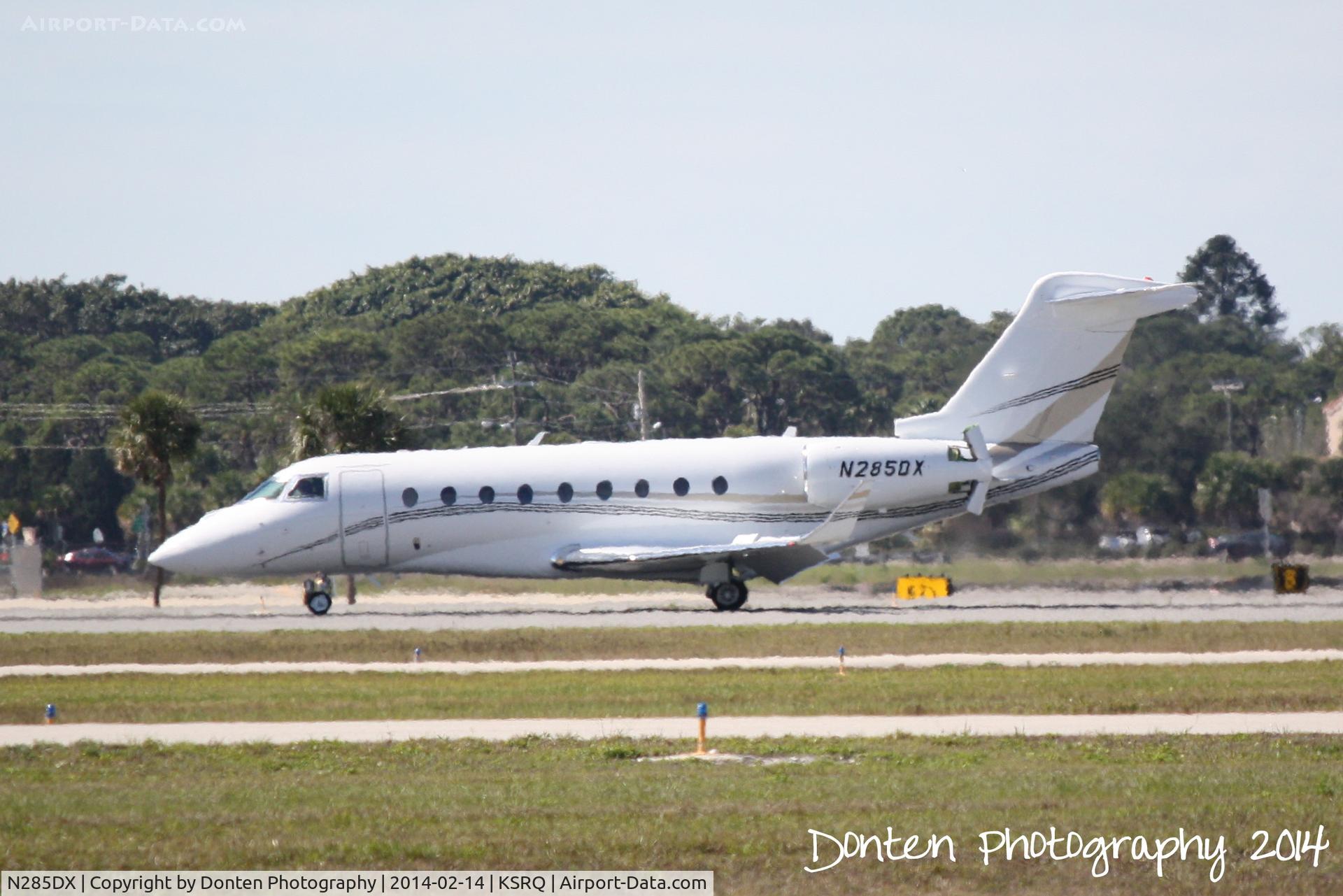 N285DX, 2013 Israel Aircraft Industries Gulfstream G280 C/N 2026, Millennium Air Flight 634 (N285DX) arrives at Sarasota-Bradenton International Airport following a flight from Pittsburgh International Airport