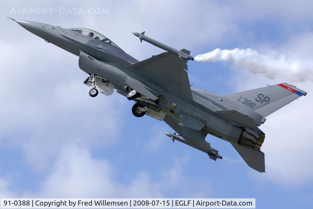 91-0388, 1991 General Dynamics F-16CJ Fighting Falcon C/N CC-86, 22FS a/c from SPangdahlem