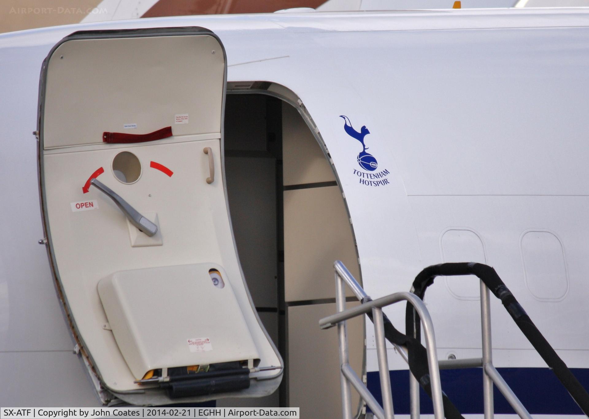 SX-ATF, 1992 Boeing 737-406 C/N 25423, Proud to be Spurs taxi...just back from Dnipro.