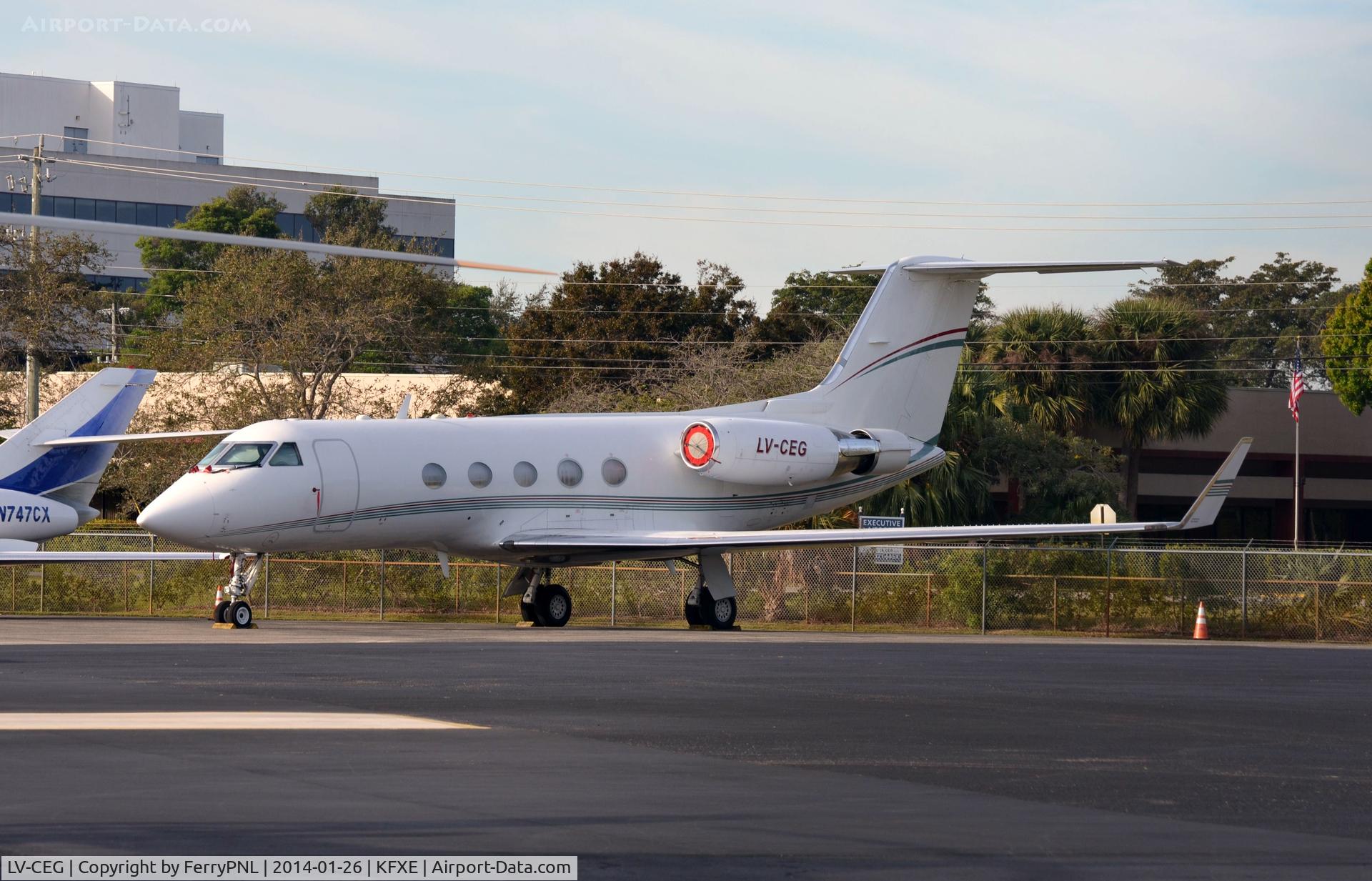LV-CEG, 1986 Gulfstream Aerospace Gulfstream 3 C/N 472, Argentinean G3 in FXE.